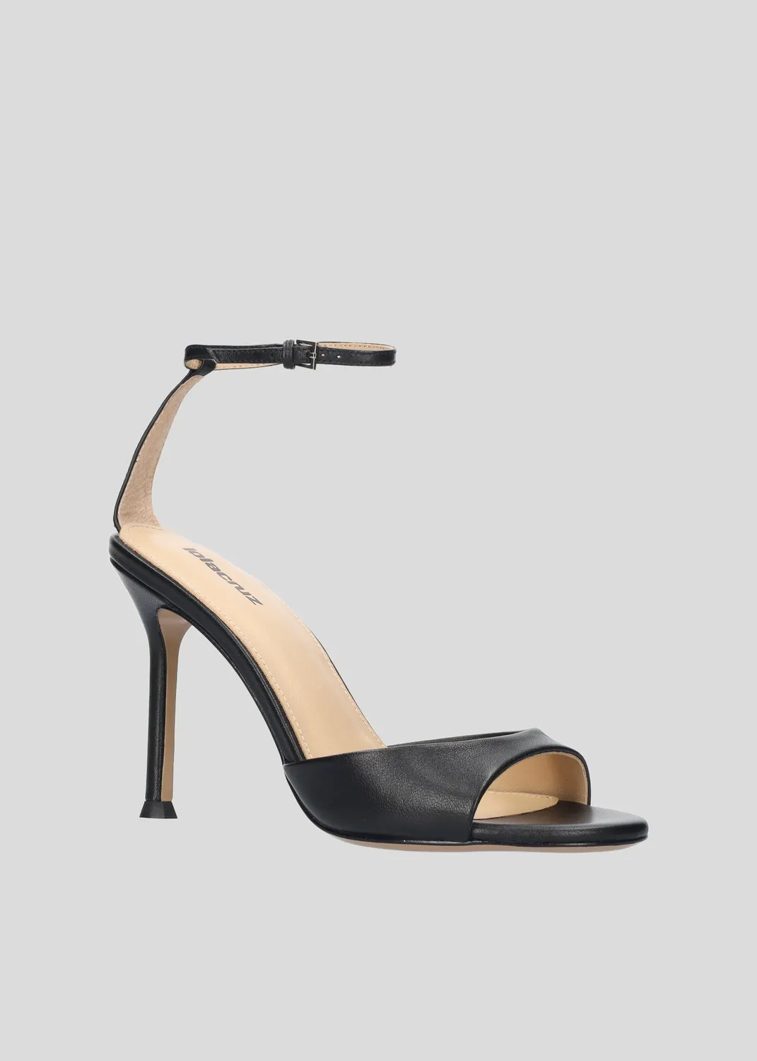 Lola Cruz Brandi sandale à talon noir 9,5 cm
