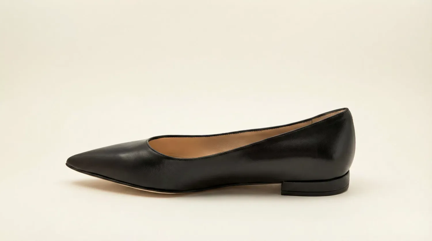Matteo Pitti Sonia ballerines pointues noires cuir