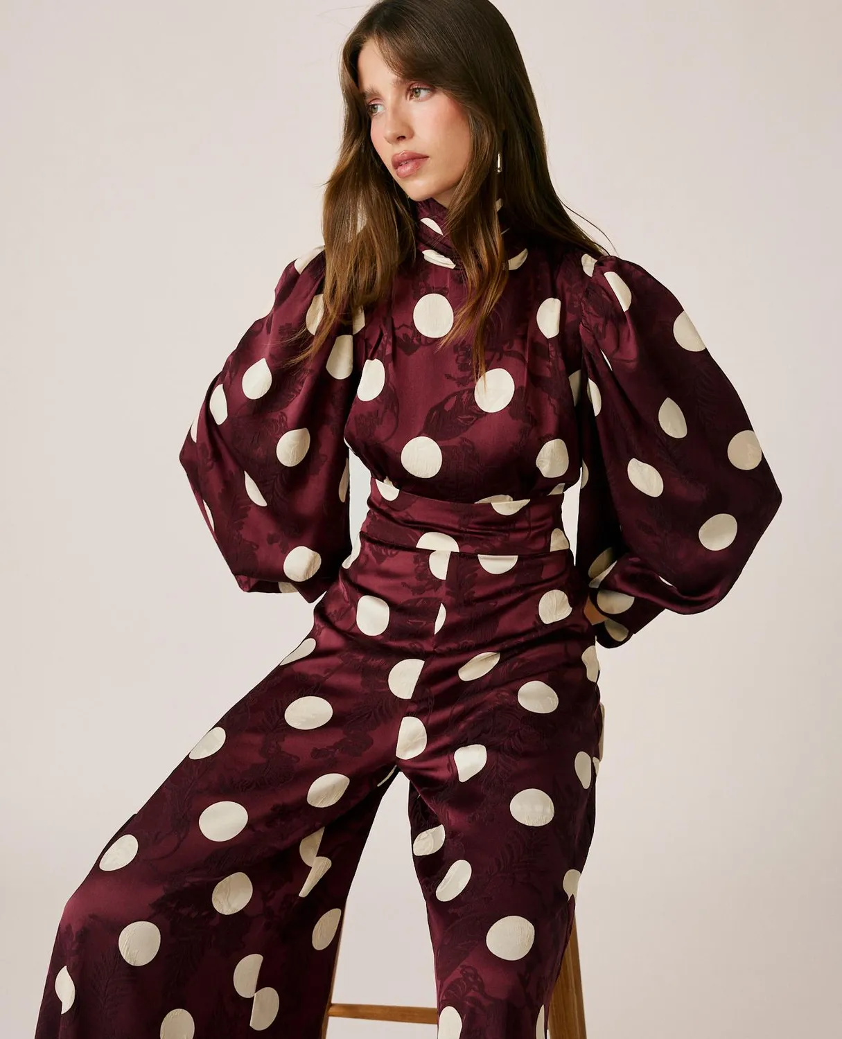 Alma en Pena I26CL0300 combinaison bordeaux jacquard