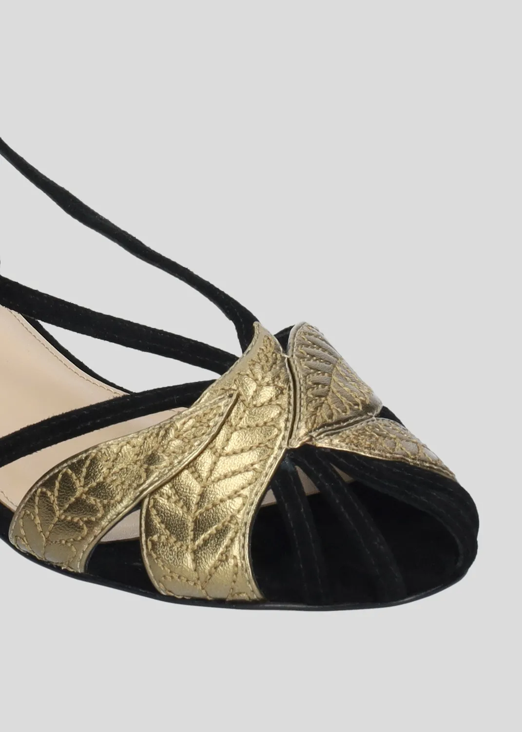 Lola Cruz Hanon sandales plates noires cuir