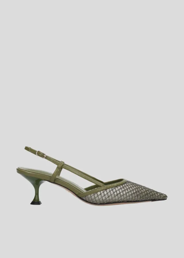 Lola Cruz Ruby Pump 55 escarpins kaki