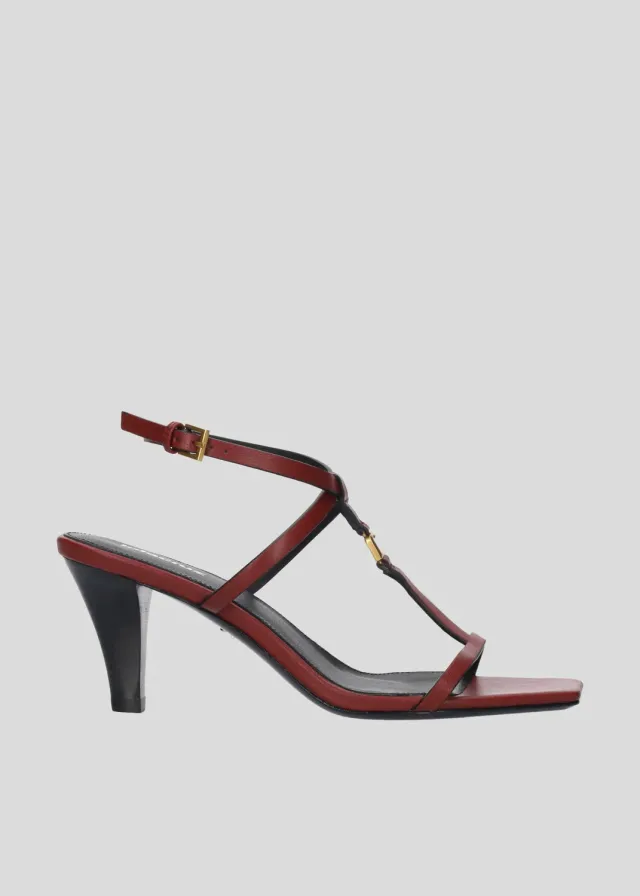 Lola Cruz Capri 75 sandales bordeaux talon 7,5 cm