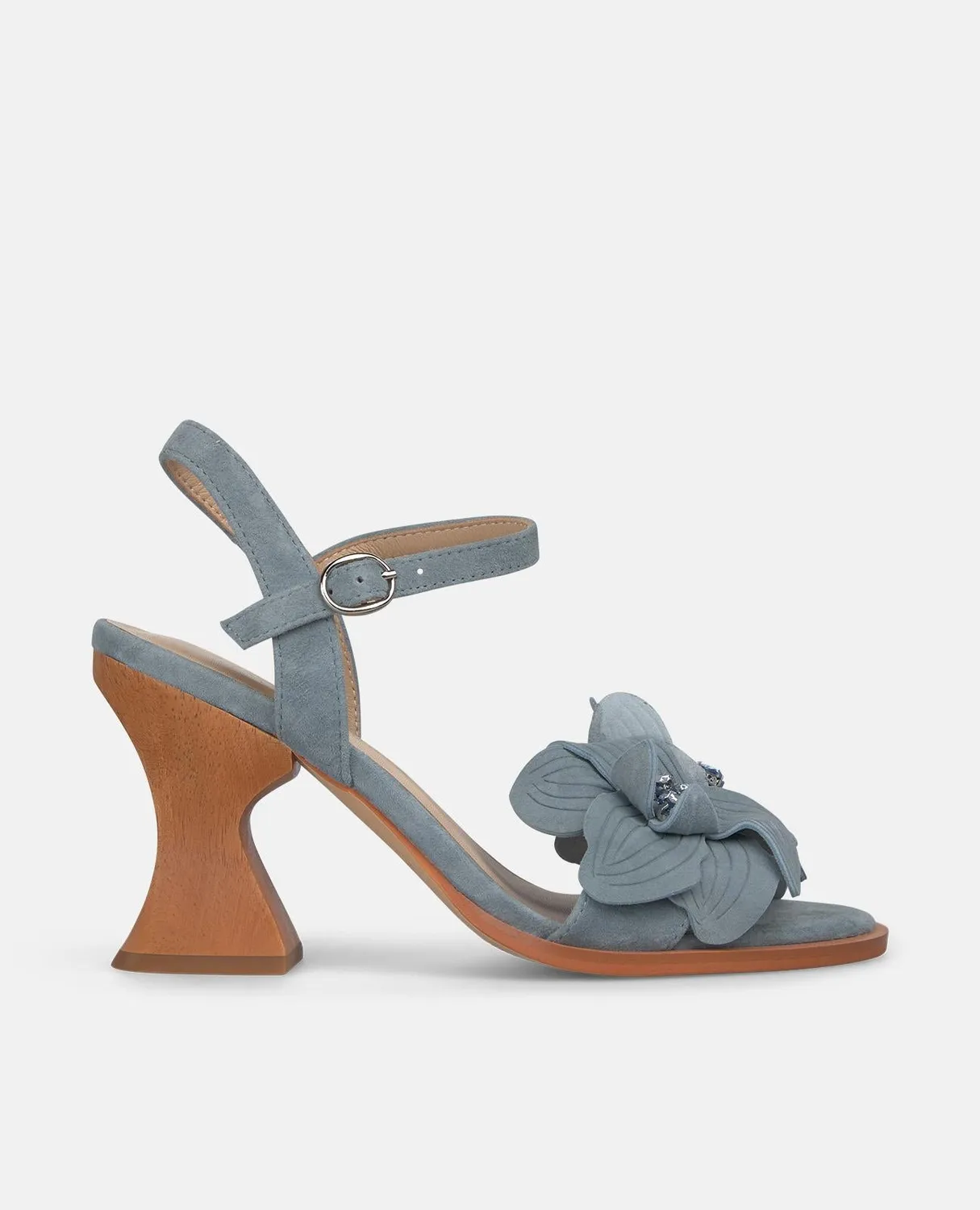 Alma en Pena V262451 sandales bleues fleurs talon 10 cm