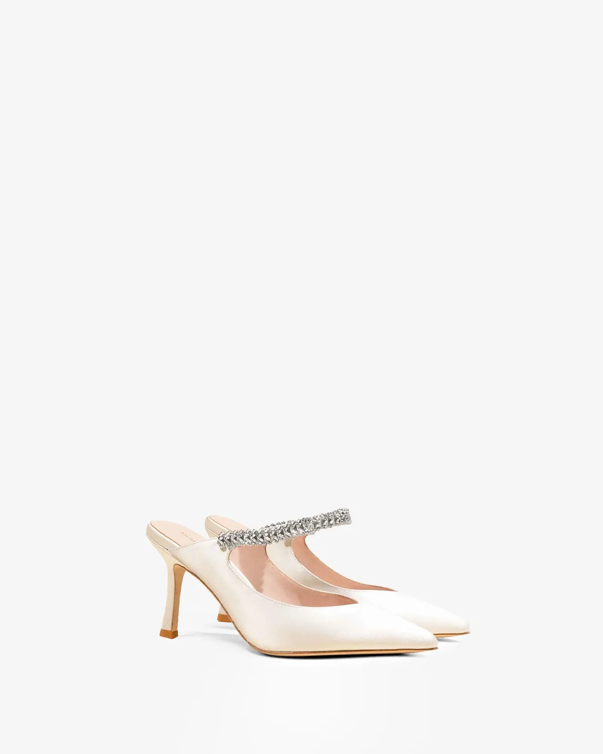 Mi/Mai Harper White Satin escarpins blancs talon 8cm