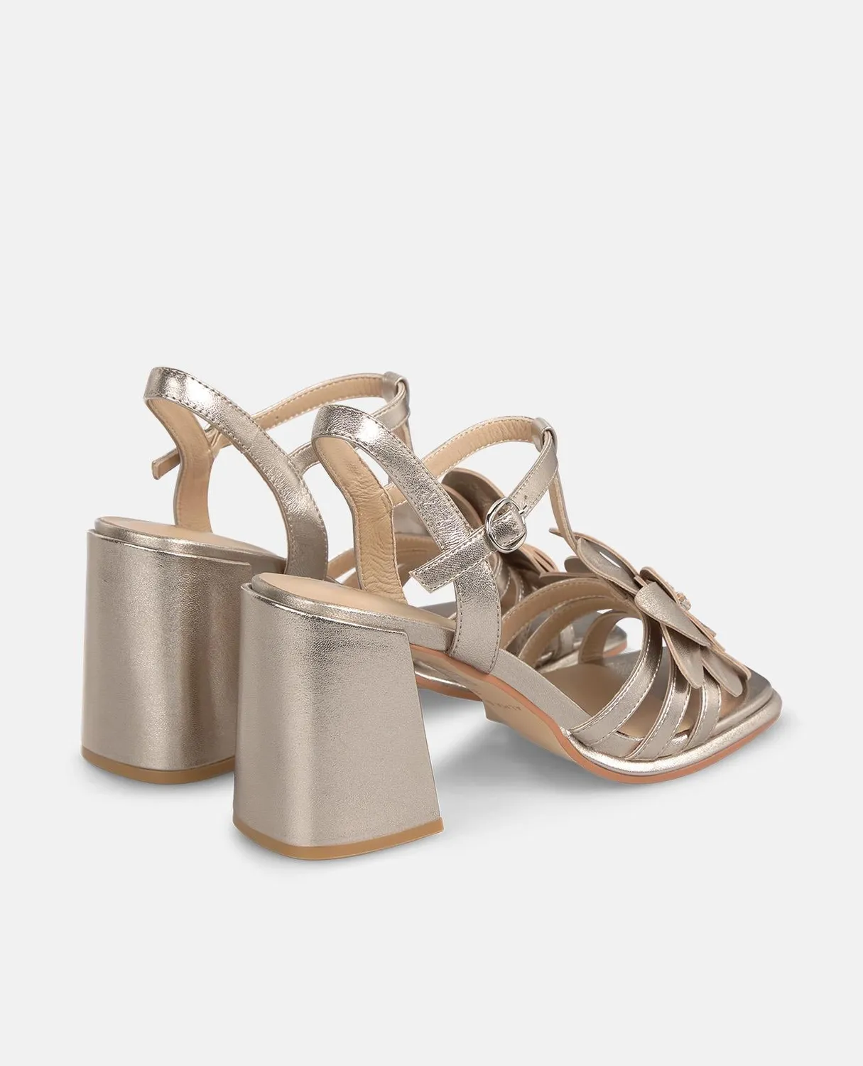 Alma en Pena V262500 sandales bronze fleur 9 cm
