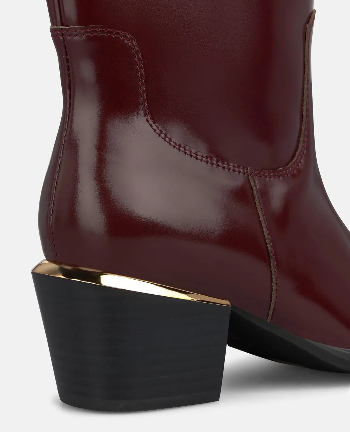 Alma en Pena I260614 bottes hautes cuir bordeaux talon 6 cm