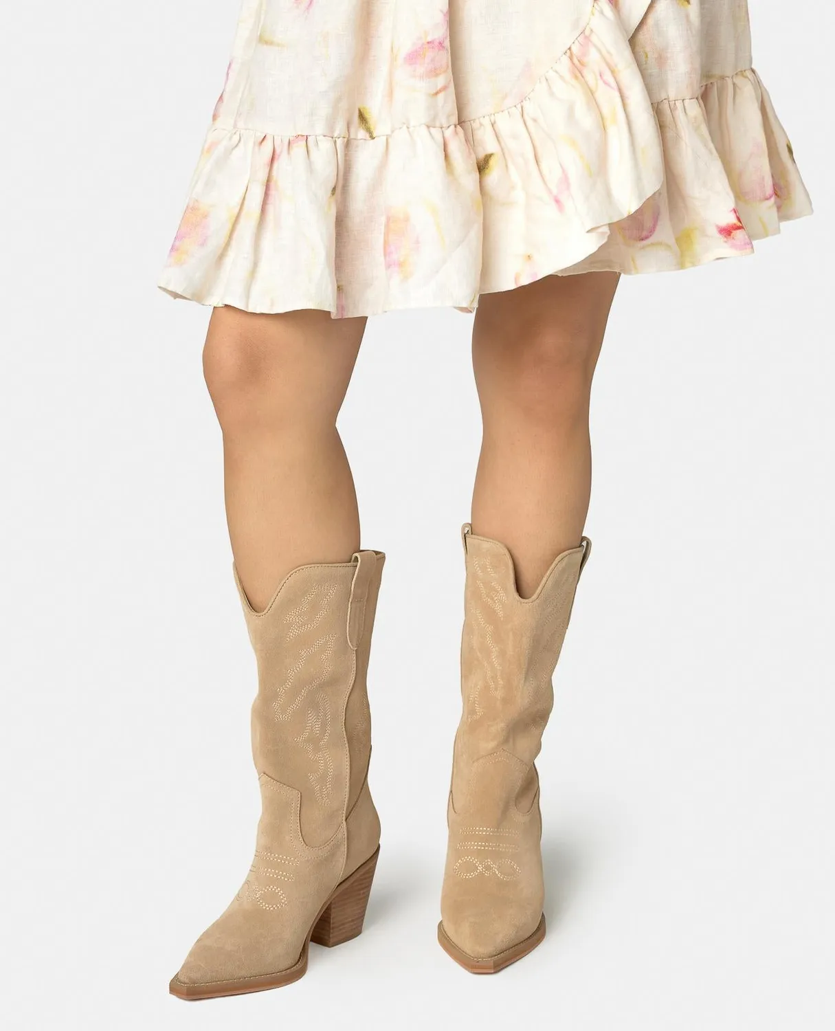 Alma en Pena V260153 boots cowboy talon 7 cm sable