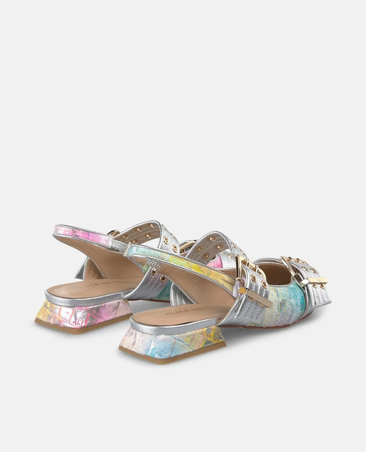 Alma en Pena V261005 slingback plat multicolore