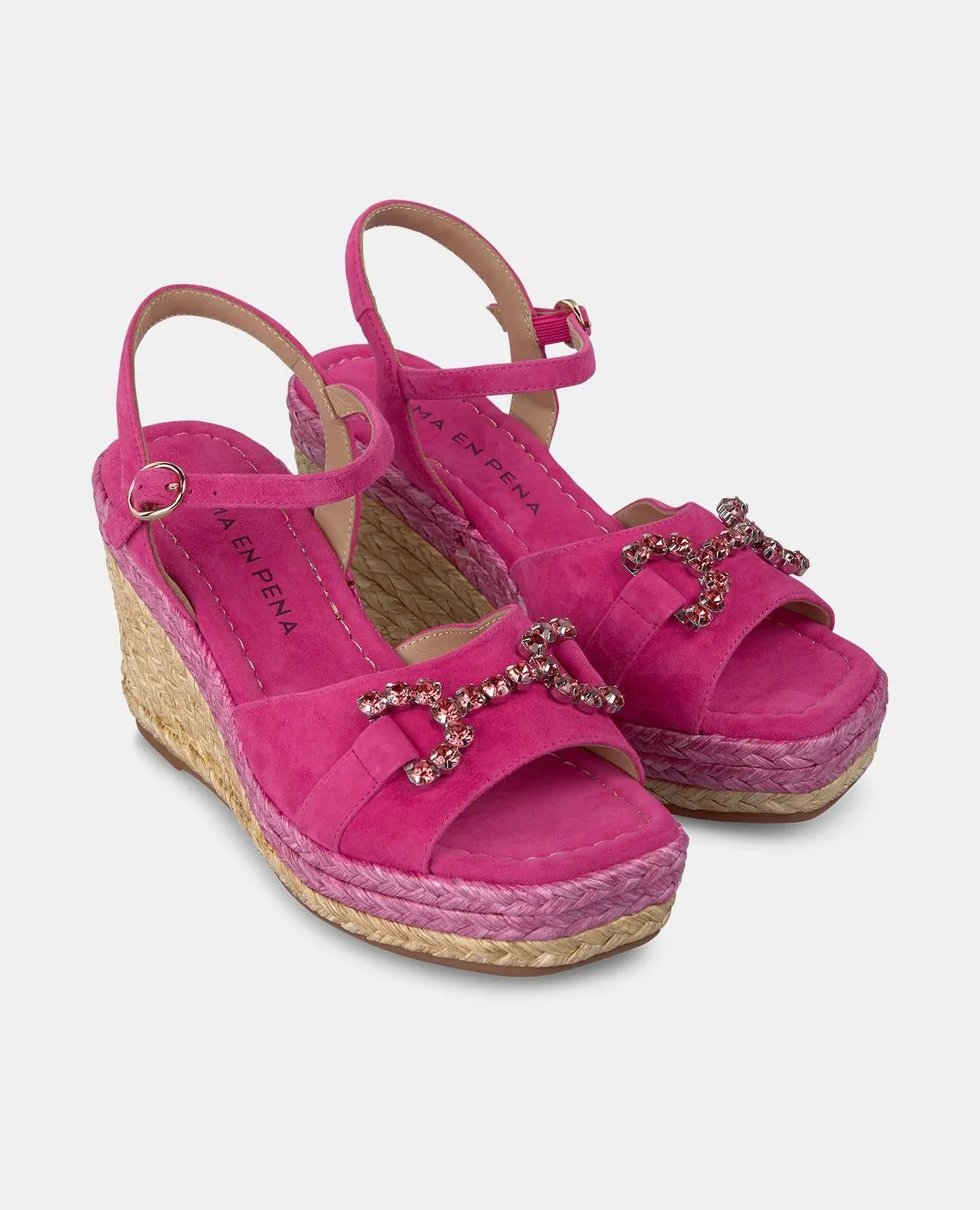 Alma en Pena V2551293 compensées fuchsia strass 9.8 cm
