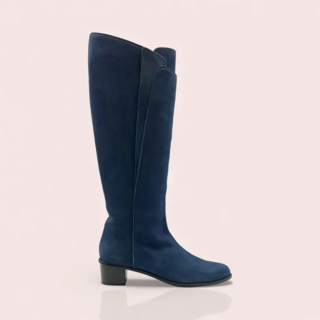 Karine Arabian Turner bottes navy cuir velours 41