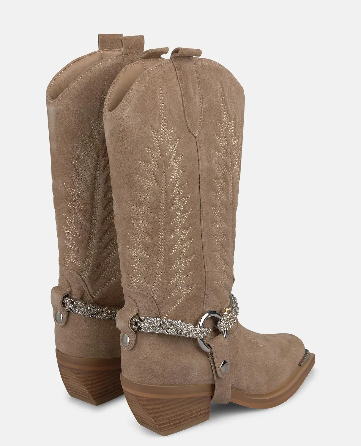 Alma en Pena I260572 bottes cowboy daim vison