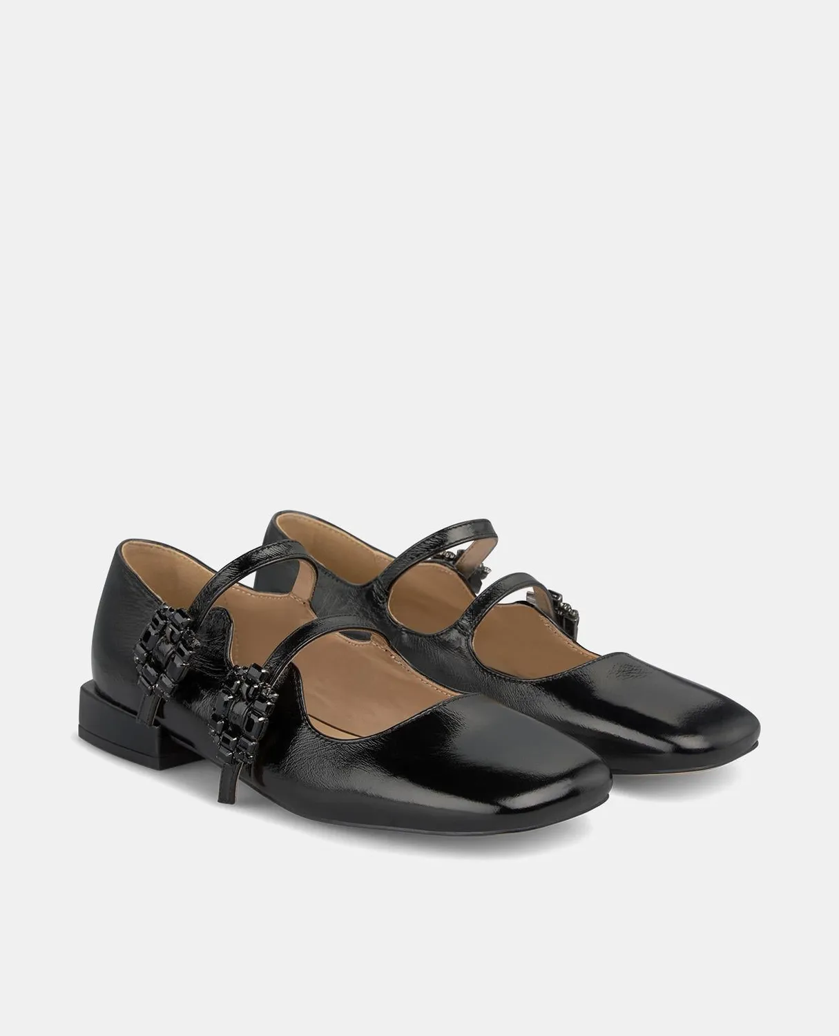 Alma en Pena I240151 ballerines vernis noir talon 2 cm