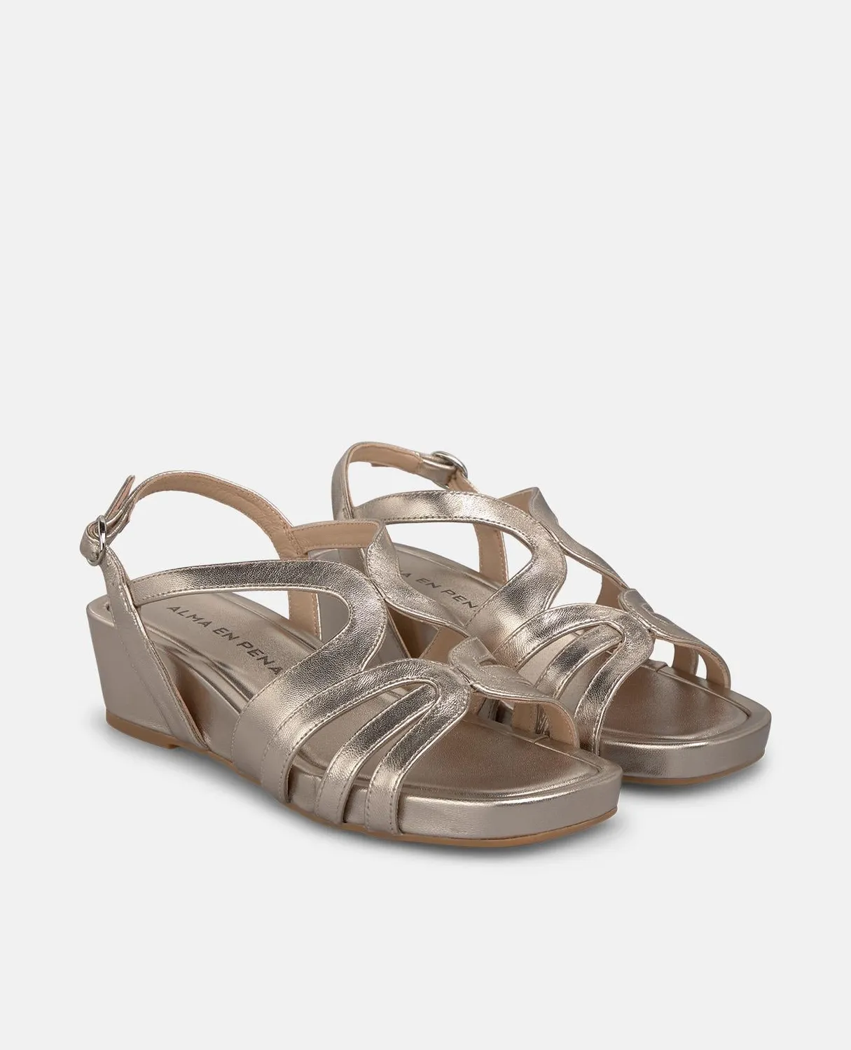 Alma en Pena V267700 compensées bronze cuir 4,5 cm