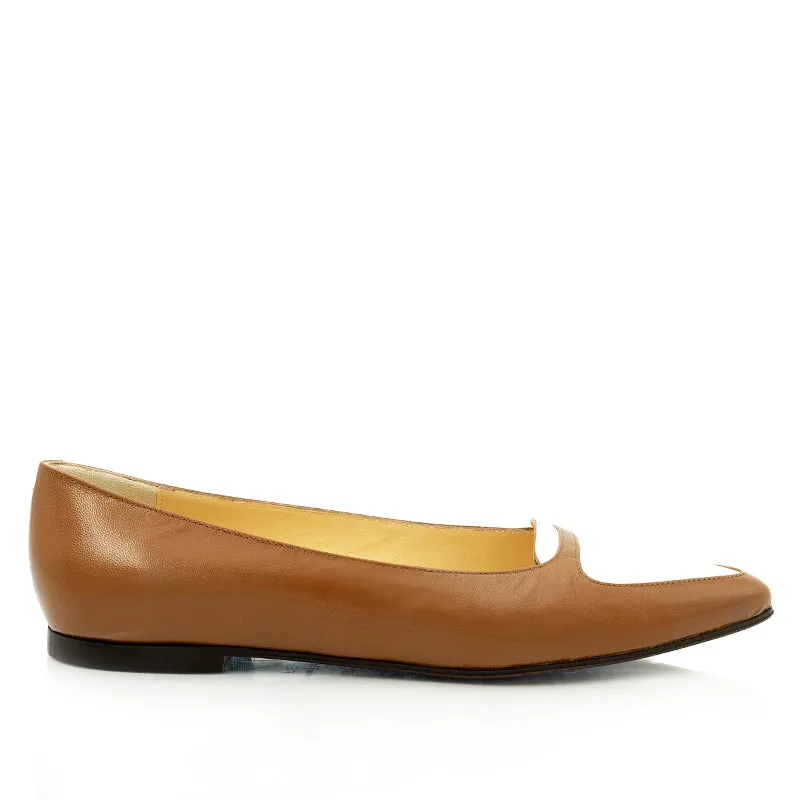 Bégum Paris Litchi ballerine bicolore cuir