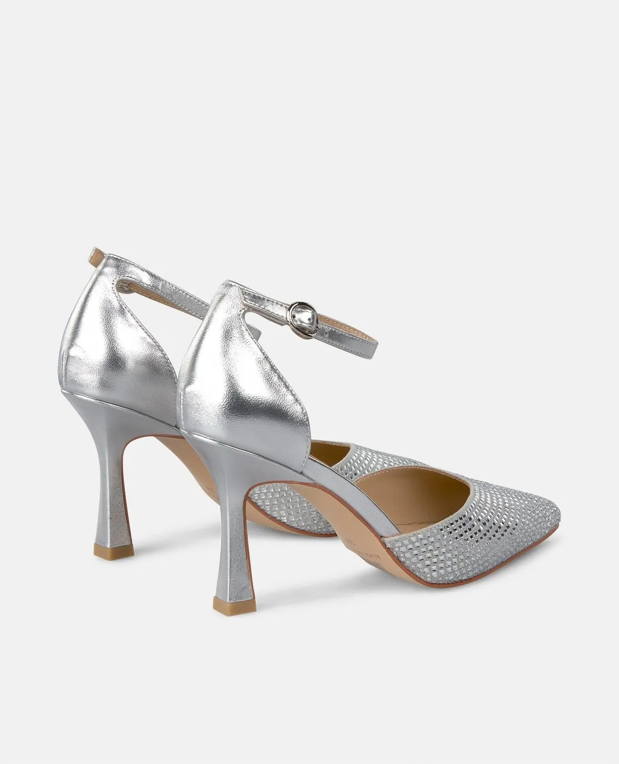 Alma en Pena V250602 escarpins argenté 9 cm cuir