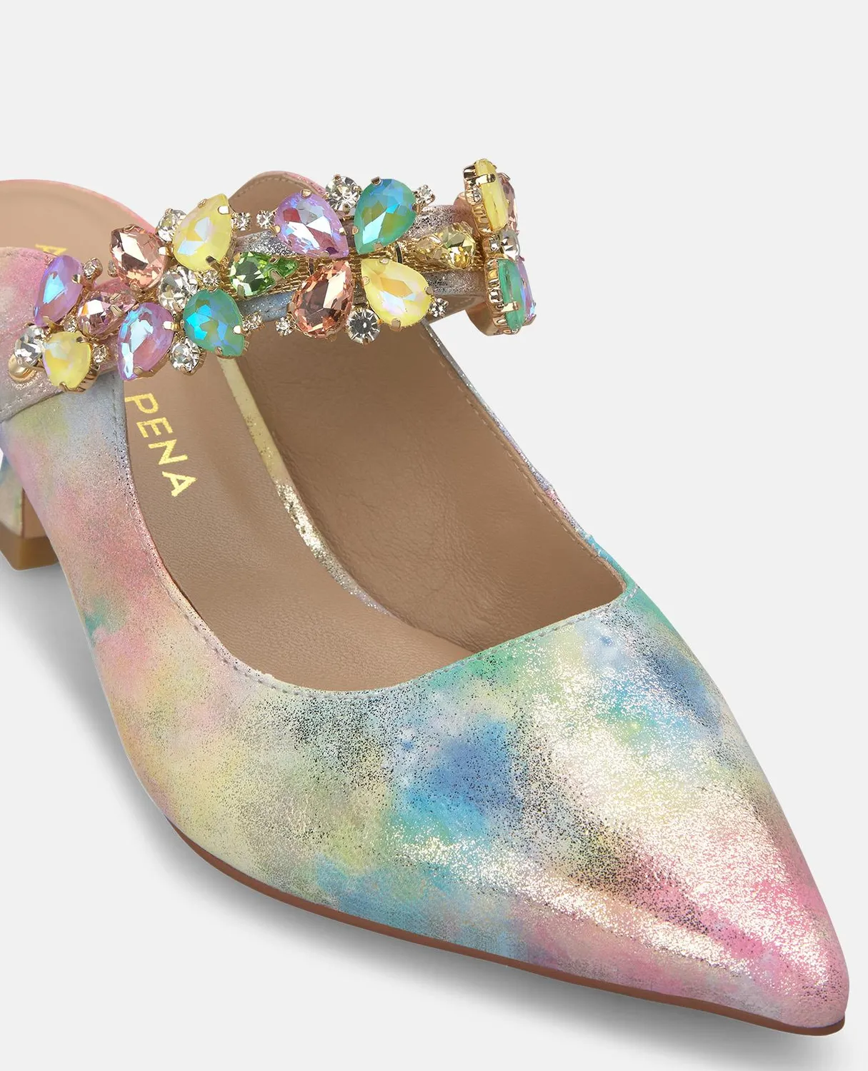 Alma en Pena V262204 mules rose strass talon 6 cm