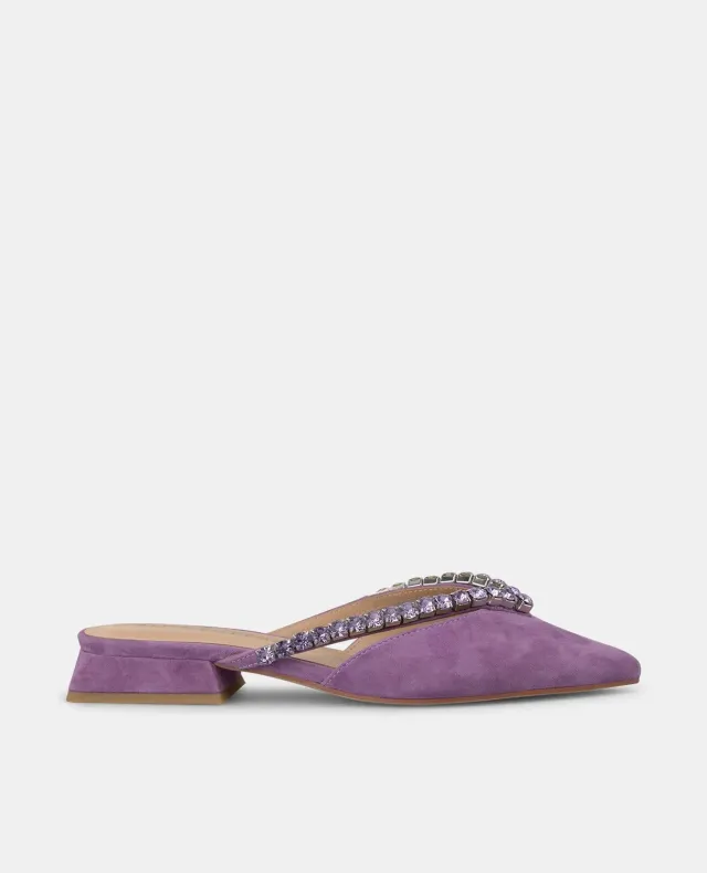 Alma en Pena V250485 mules violet strass cuir