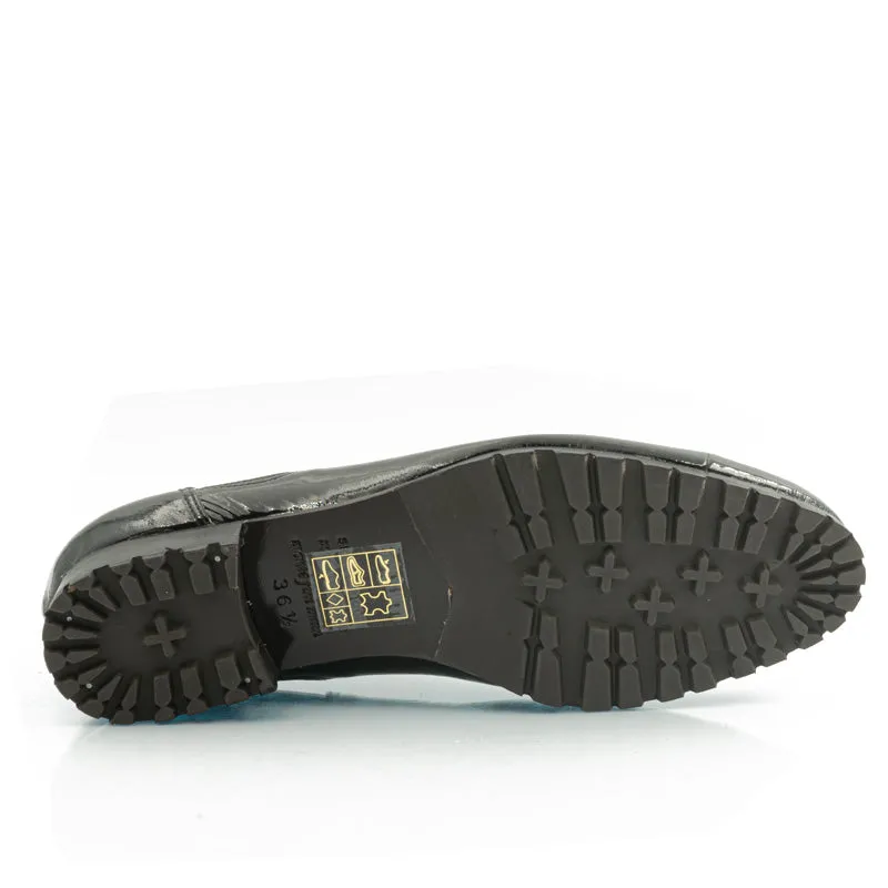 Bégum Paris Lucrèce Vogue bottines vernis kaki