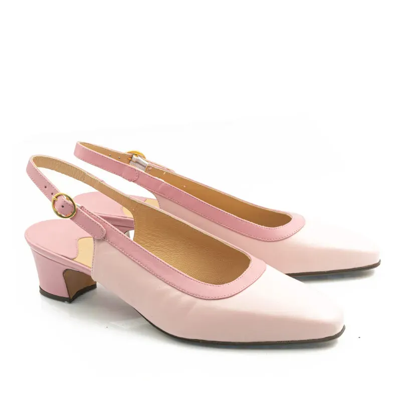 Bégum Paris Urbino escarpin arrière ouvert rose layette