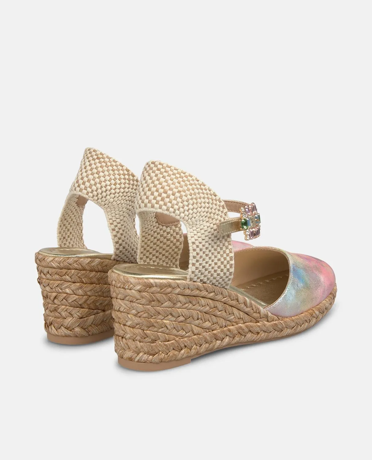 Alma en Pena V265691 espadrille rose compensée 6,5 cm