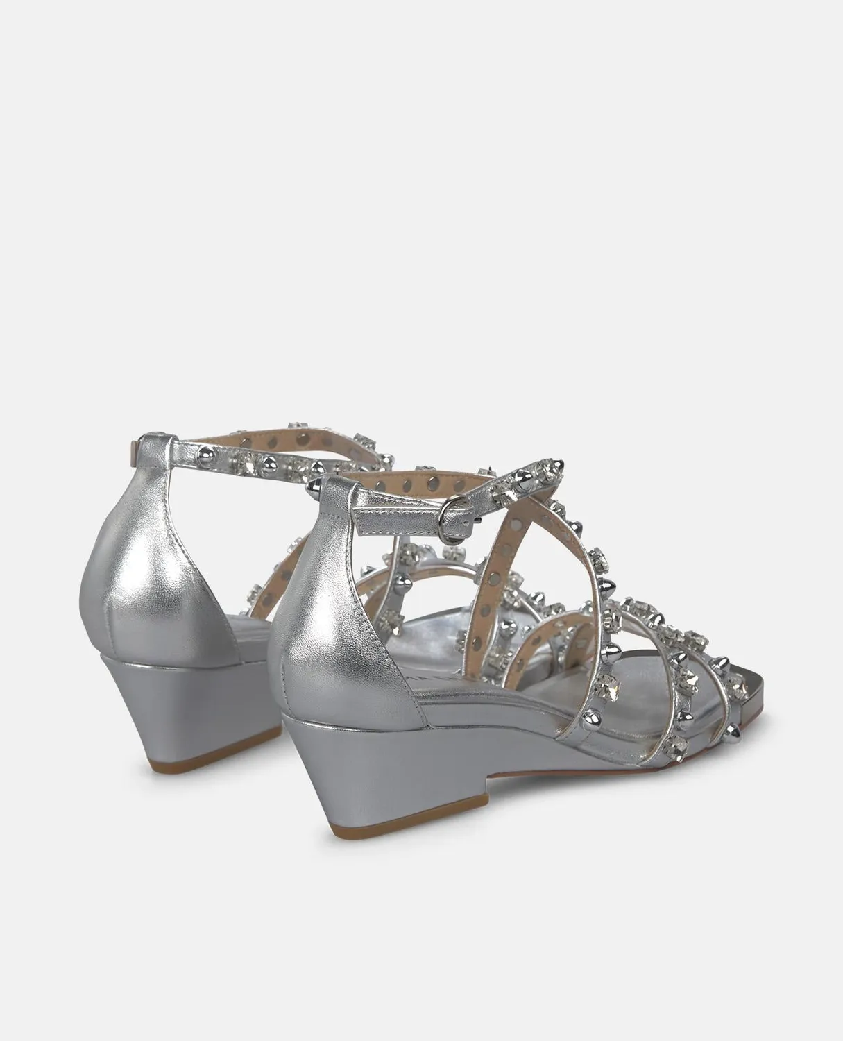 Alma en Pena V260784 sandales argent cuir talon 6 cm