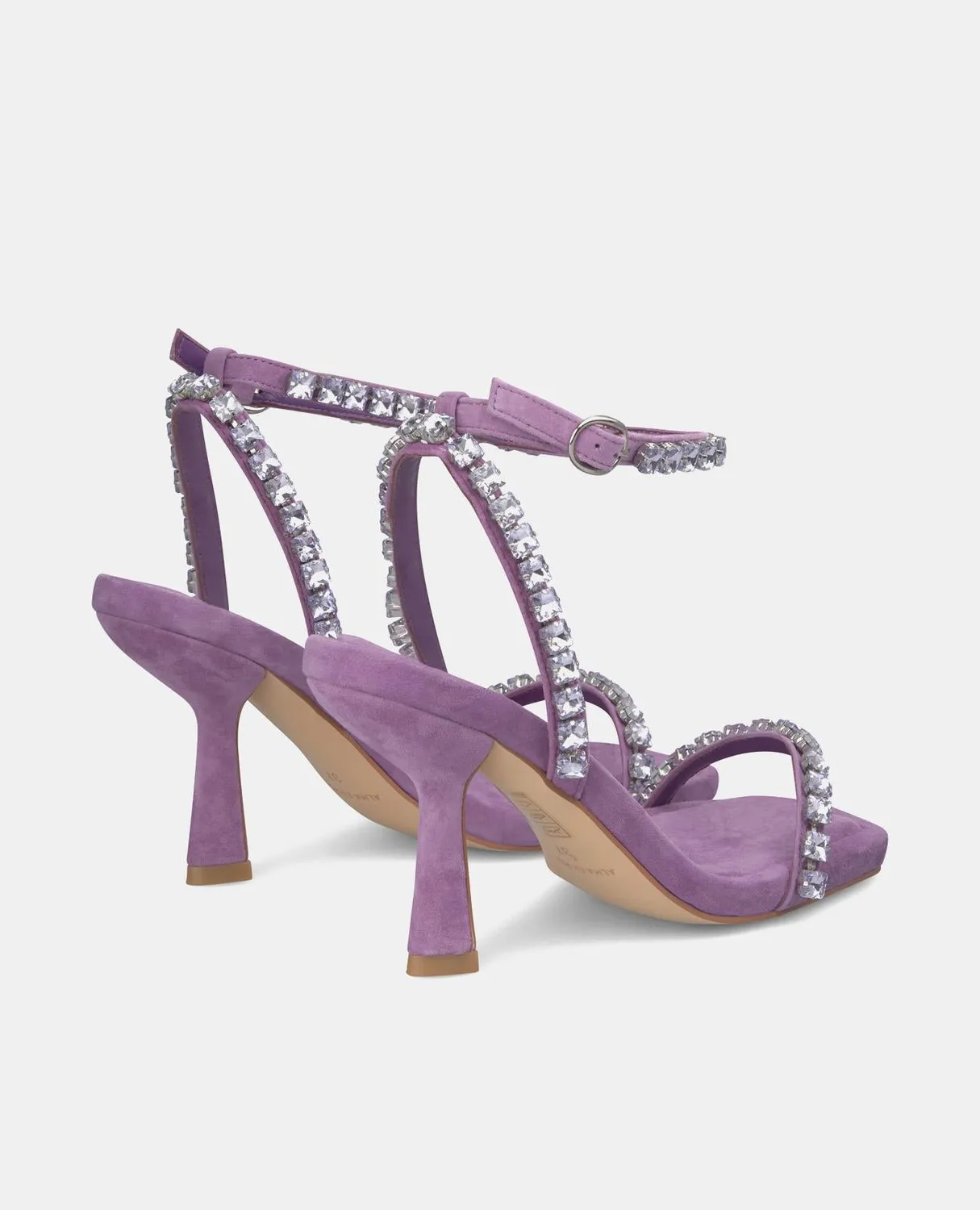 Alma en Pena V240531 sandales violet strass 9 cm