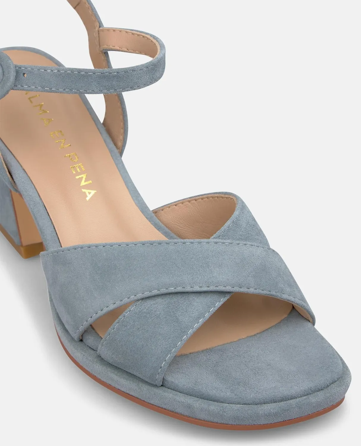 Alma en Pena V262403 sandales bleu cuir talon 8,5 cm