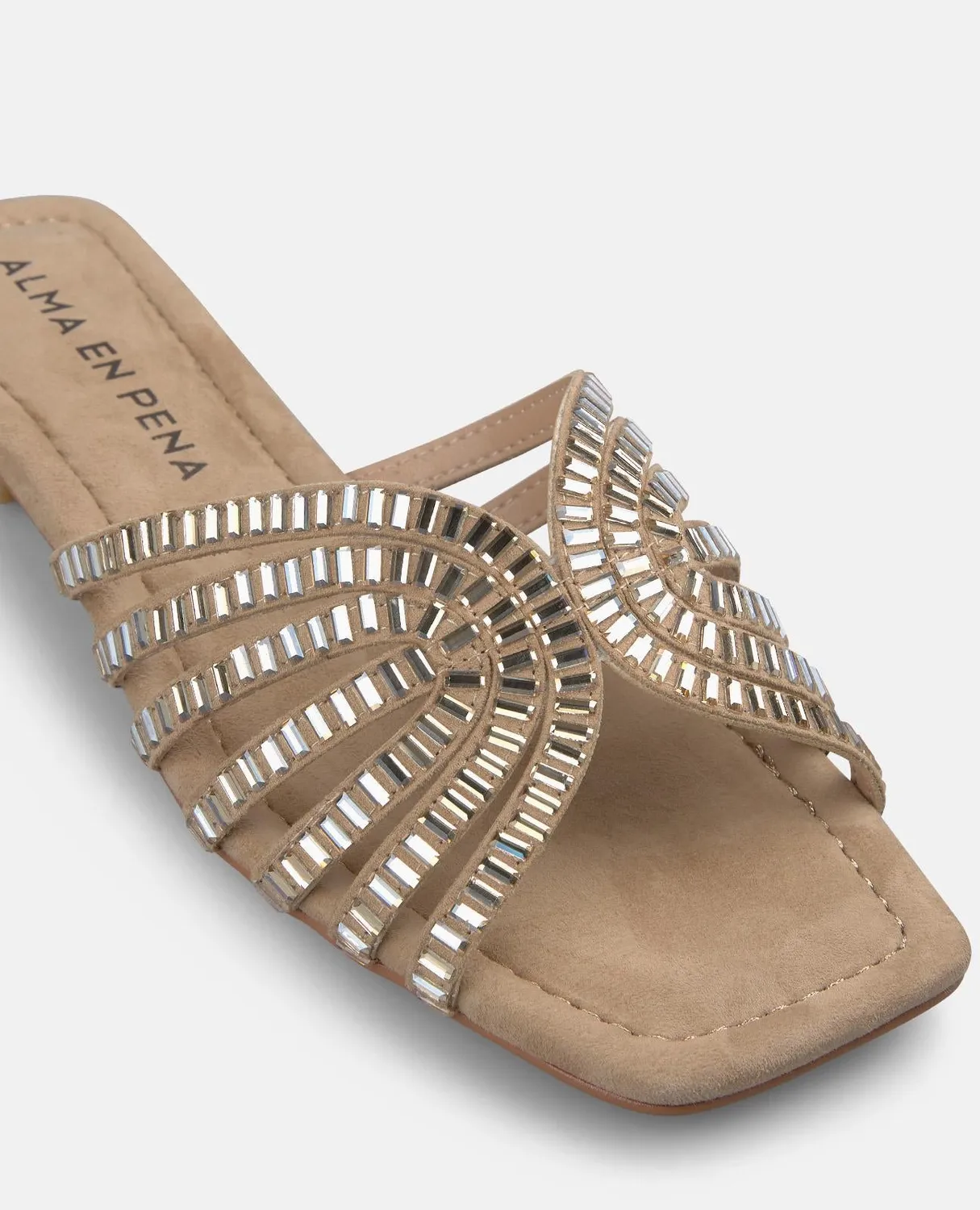 Alma en Pena V268602 sandales plates cuir beige 2 cm