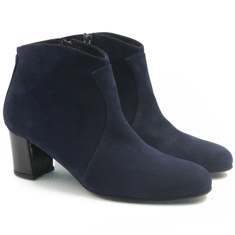 Bégum Paris Oxford bottine velours talon 5 cm