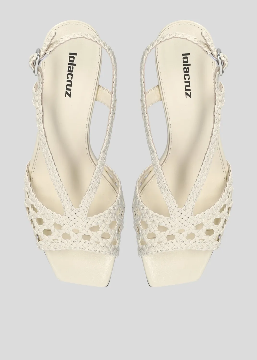 Lola Cruz Tábata Sandal 75 sandales à talons blanc cassé
