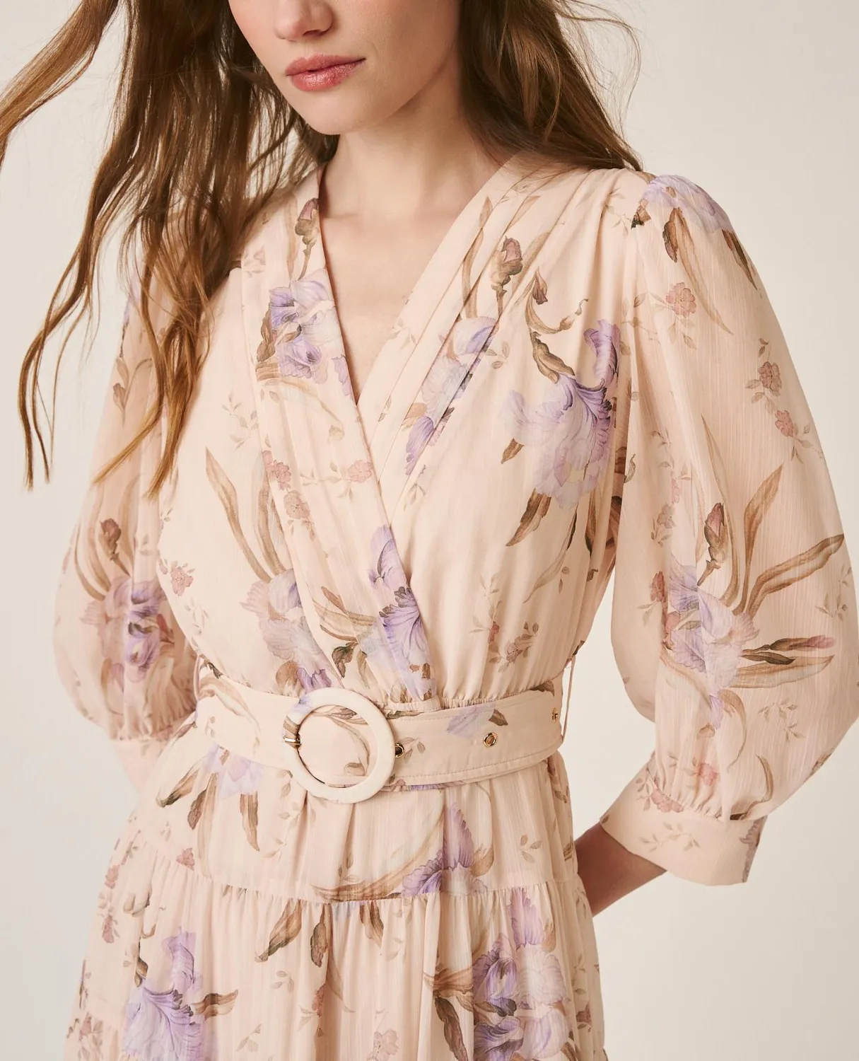 Alma en Pena V26CL0225 Robe longue lilas gaze