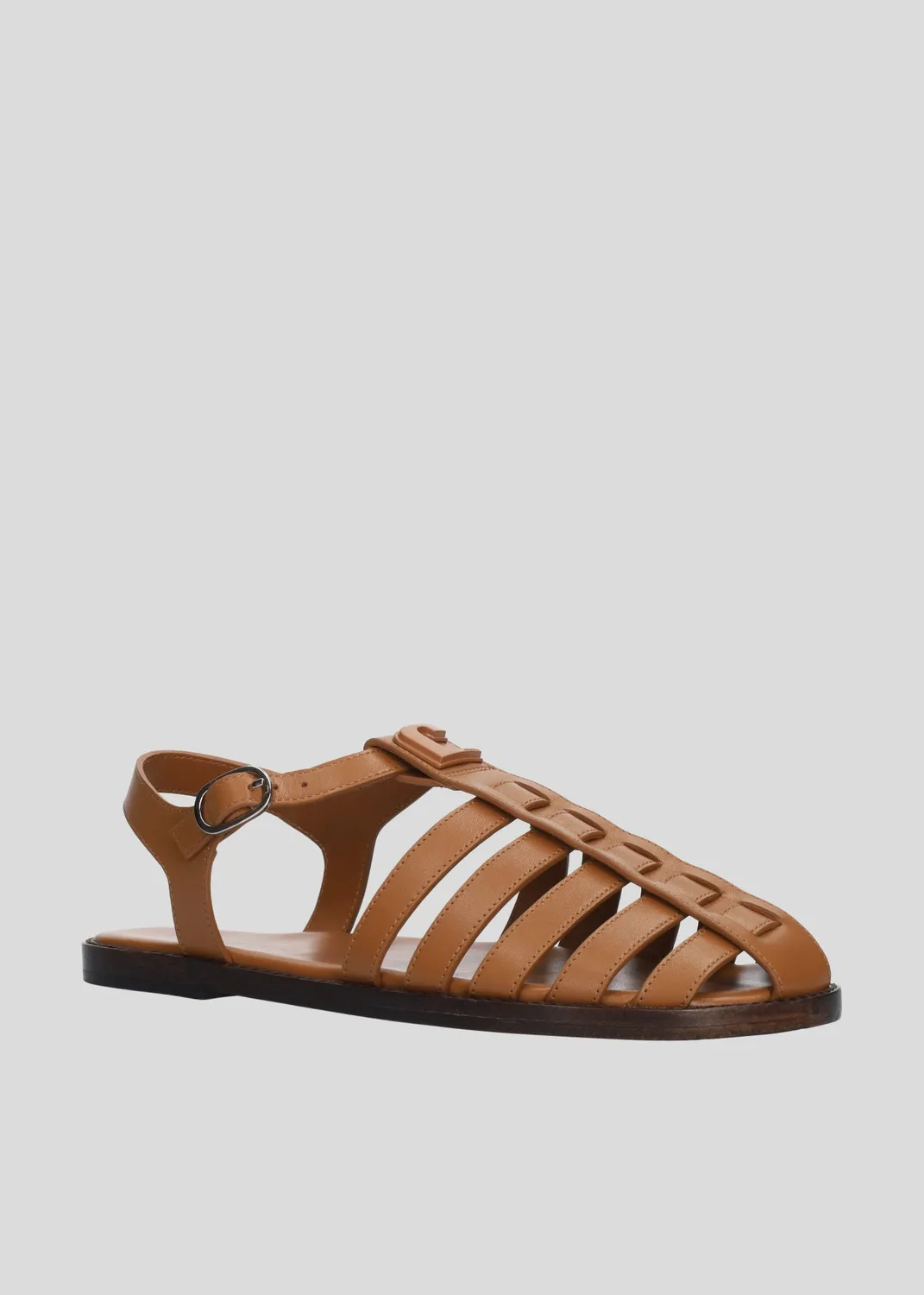 Lola Cruz Devon sandales plates cuir marron