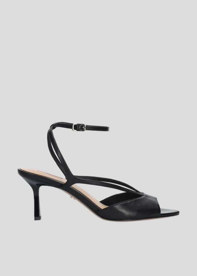 Lola Cruz Streep 65 sandales à talon noir 6,5 cm
