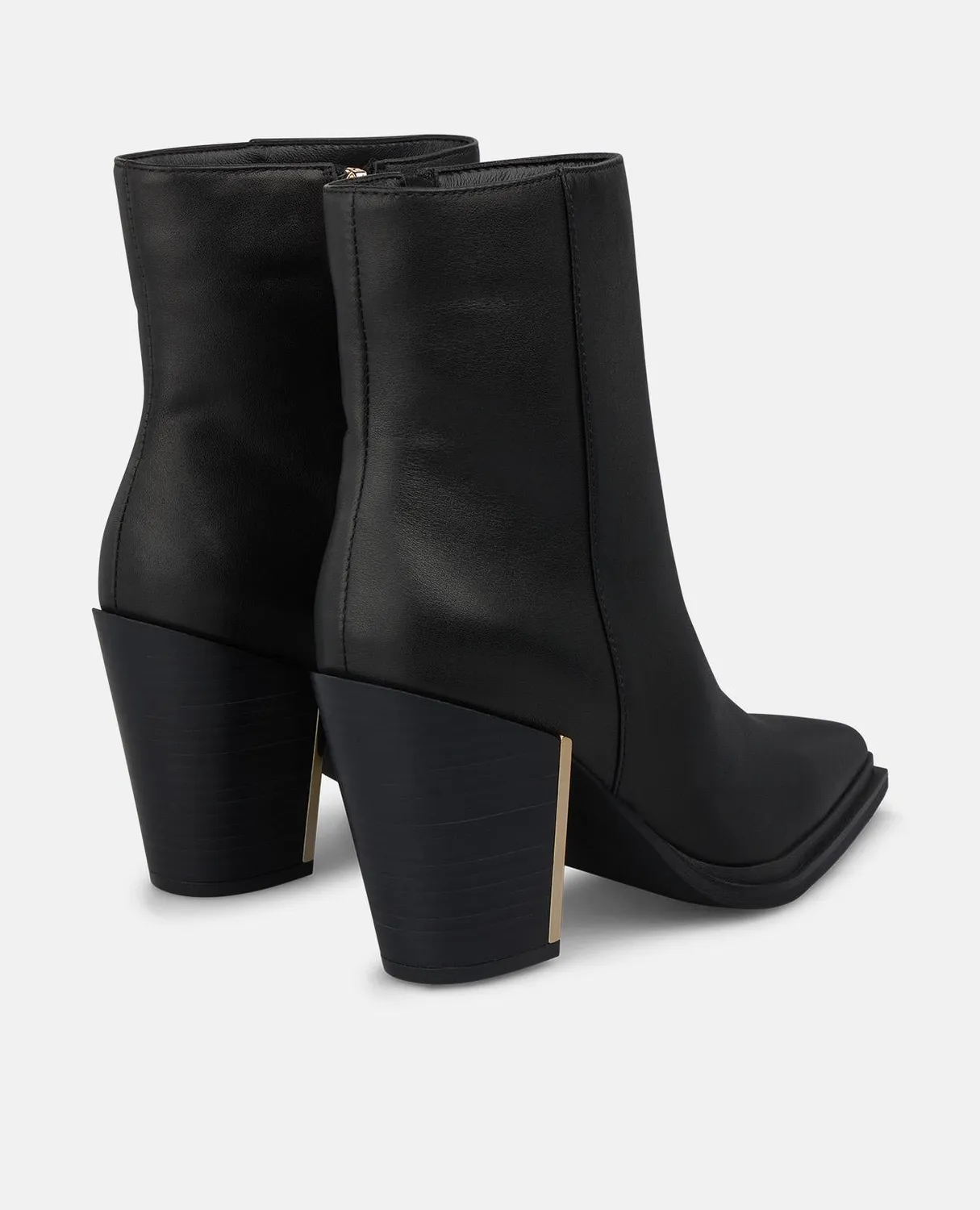 Alma en Pena I260785C bottines cuir noir animal 8,5 cm