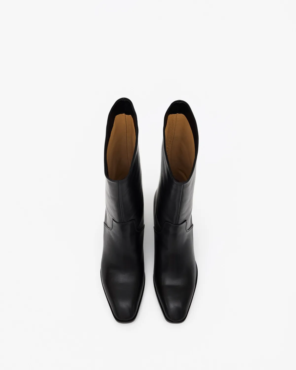 Mi/Mai Borge Black bottes cuir noir talon bloc