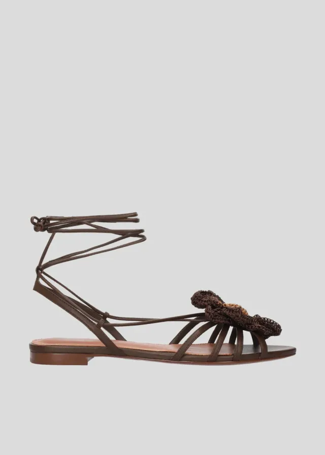 Lola Cruz Jazmin sandale plate marron 35-42