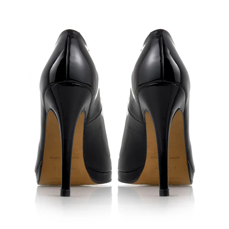 Bégum Paris Vertige escarpin vernis noir talon 11 cm