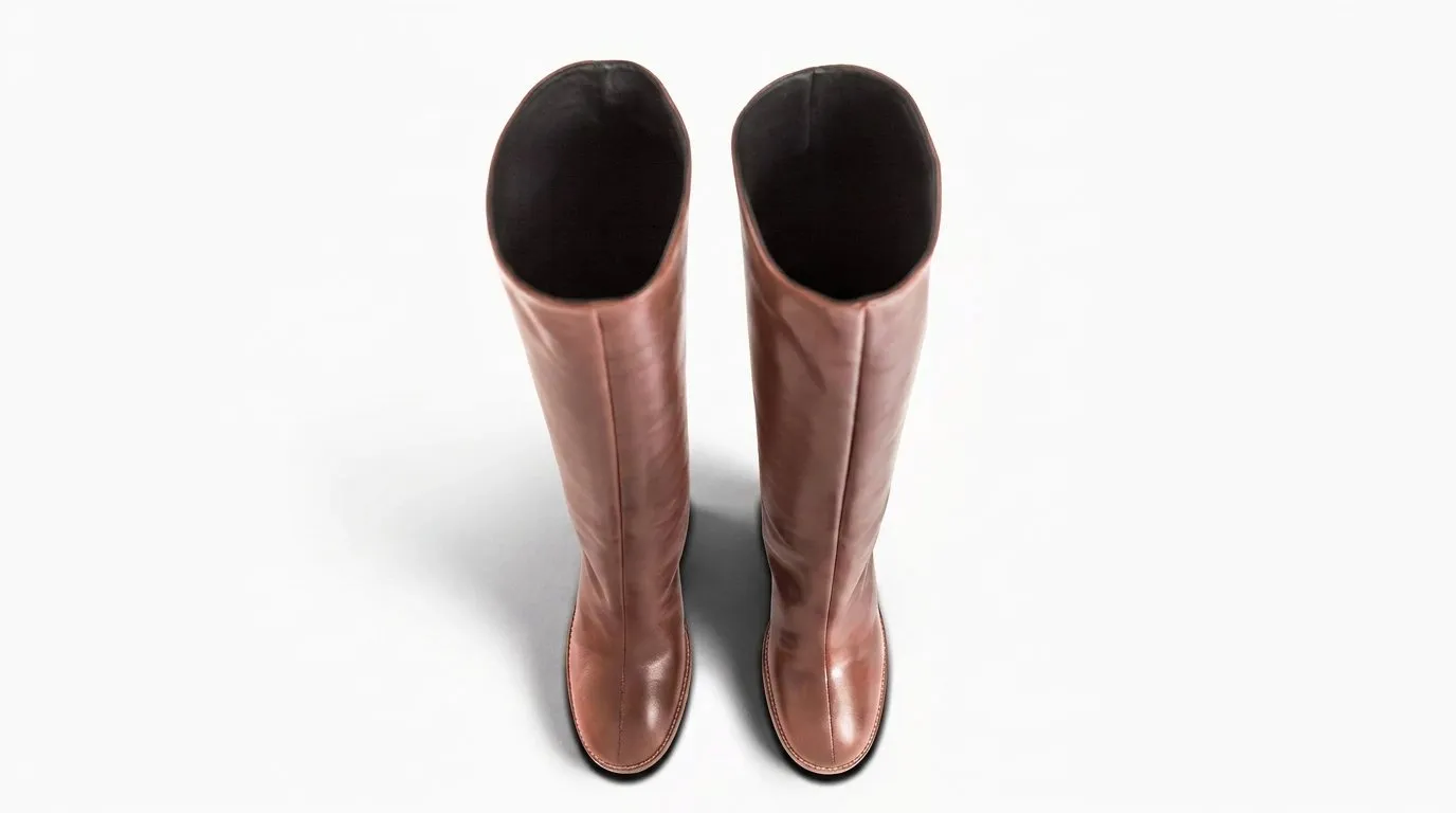 Matteo Pitti Cary bottes genou cuir cognac talon bloc