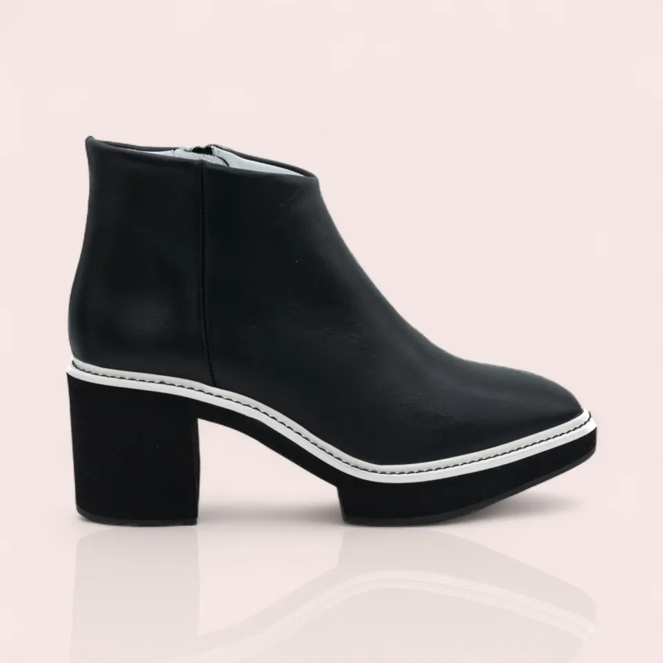 Karine Arabian Epson bottines compensées noir cuir