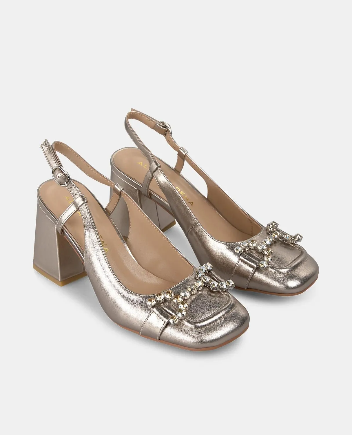 Alma en Pena V250551 escarpins slingback bronze talon 7,5 cm