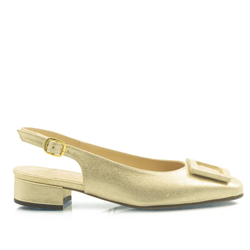 Bégum Paris Jackie slingbacks rouge métallisé talon 2 cm