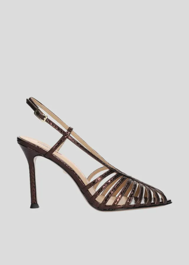 Lola Cruz Diana 95 sandales à talons marron talon 9,5 cm