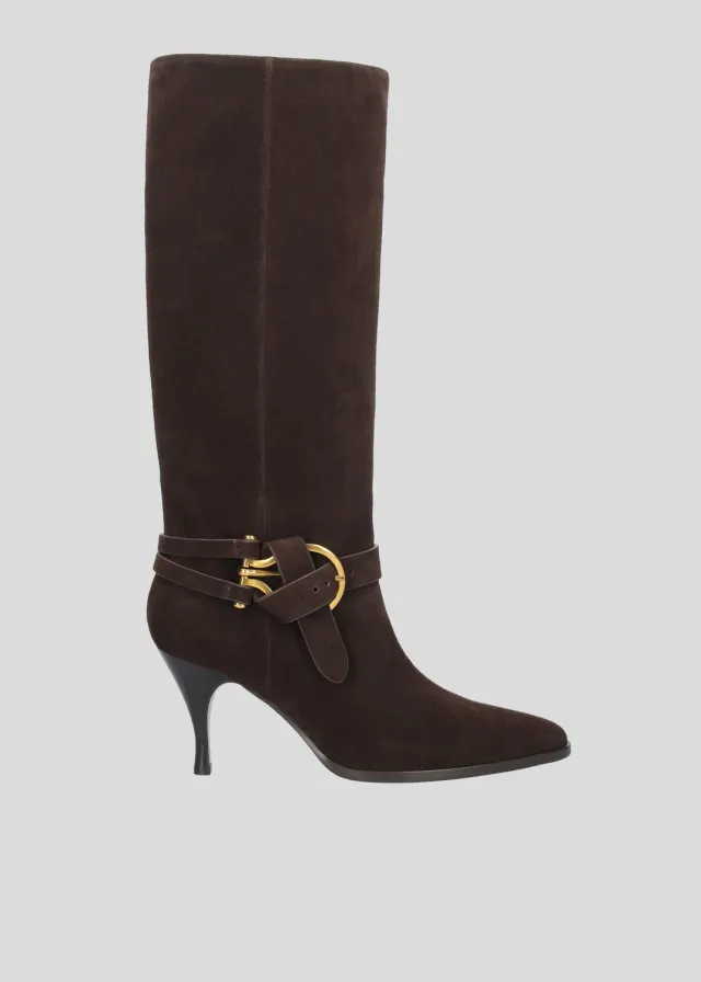 Lola Cruz Genevive 80 bottes marron talon 8 cm
