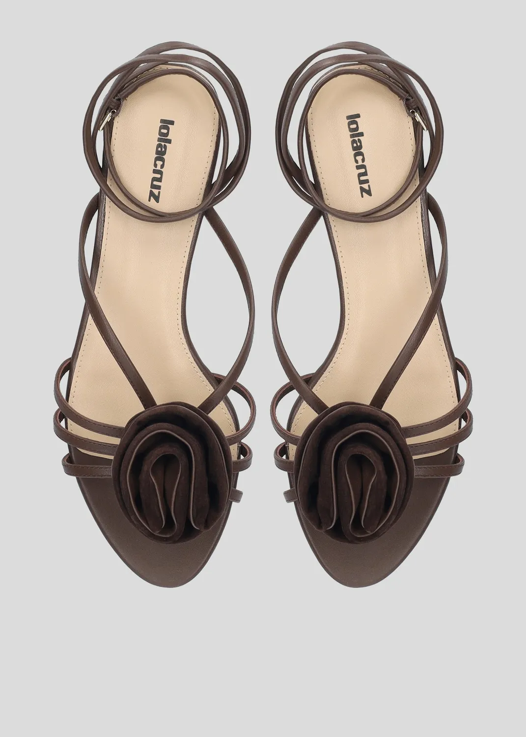 Lola Cruz Lotta Flat Sandal sandales plates marron