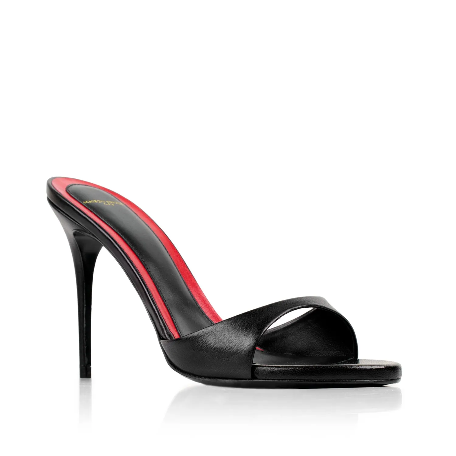 Maison Ernest Lidylle 100 mules cuir mat noir