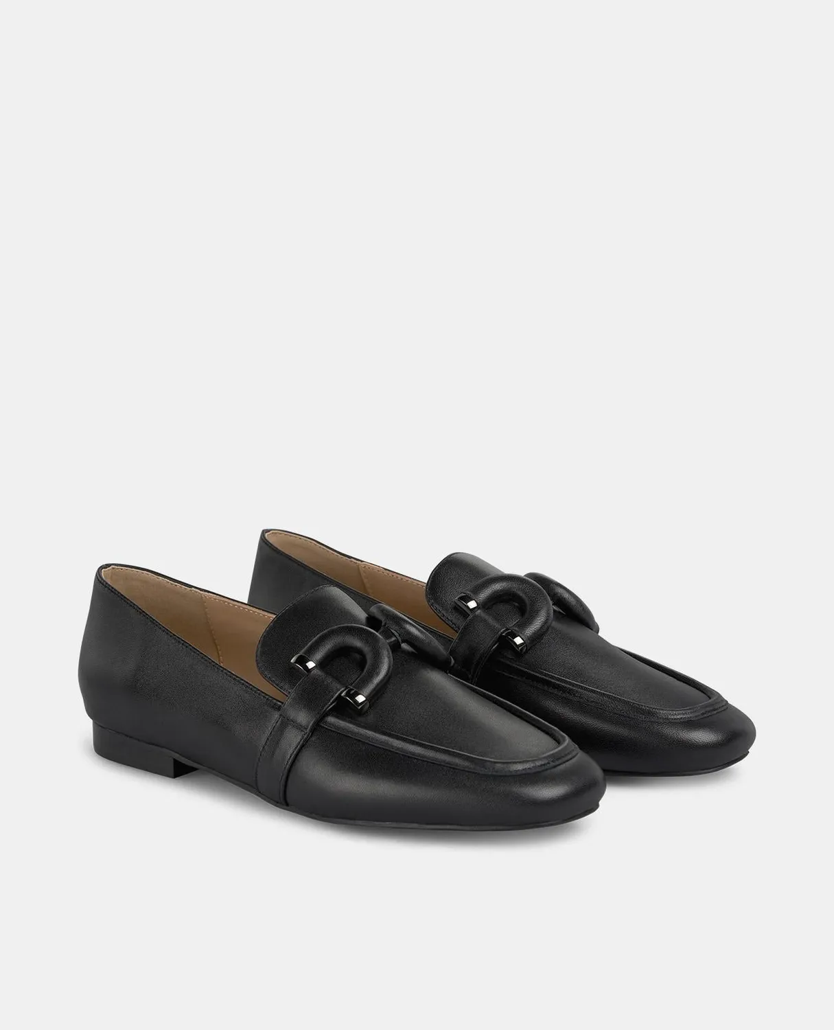 Alma en Pena V250305 mocassins noir cuir sans talon