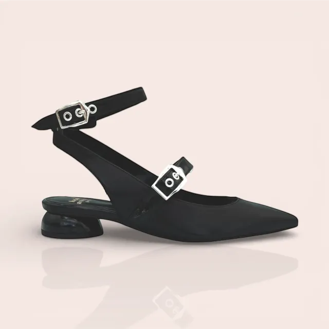 Karine Arabian TREAT sandales noir talon rond