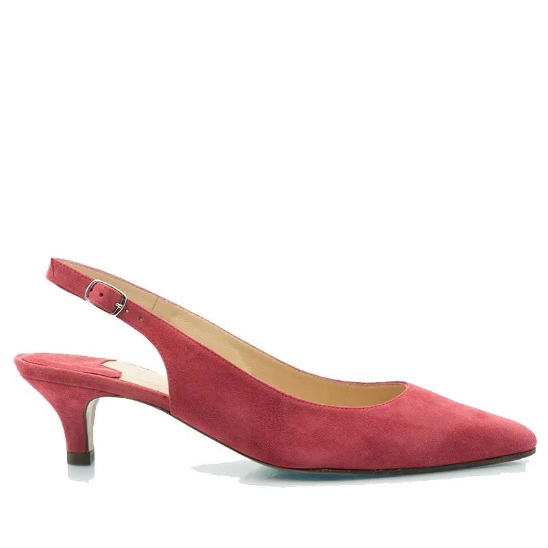 Bégum Paris Volant escarpins bleu marine petit talon