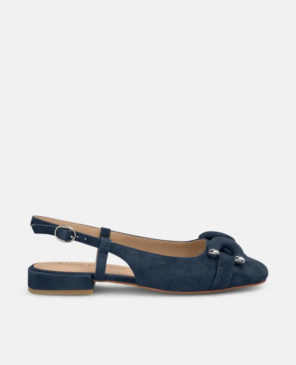 Alma en Pena V250503 ballerines bleu marine cuir 2 cm