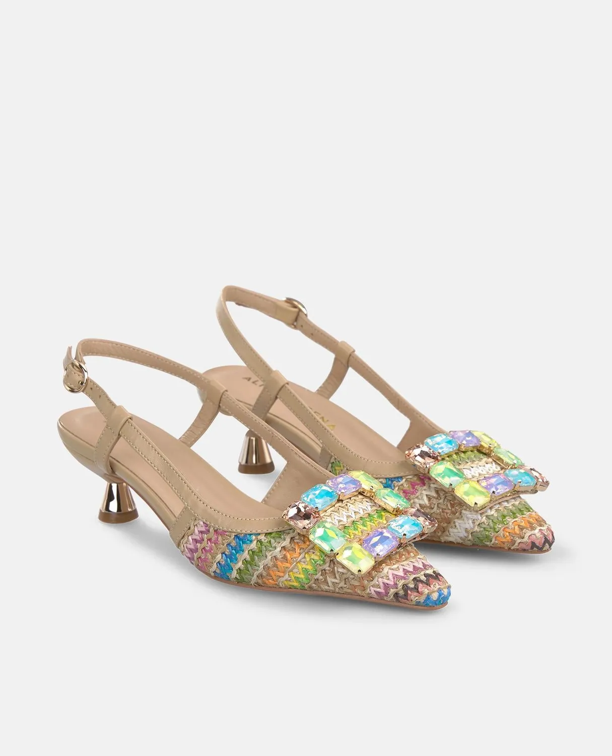 Alma en Pena V265201 escarpins rafia multi talon 4,5 cm